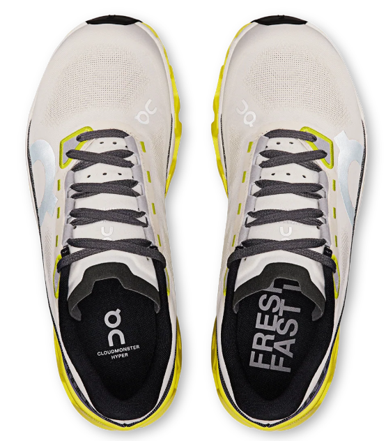 On Cloudmonster Hyper - White & Lime Yellow