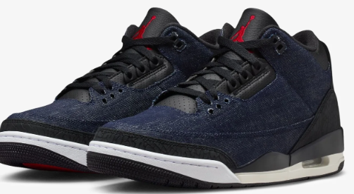 JORDAN X LEVI'S® AJ 3 RETRO - INDIGO GYM RED  (134)