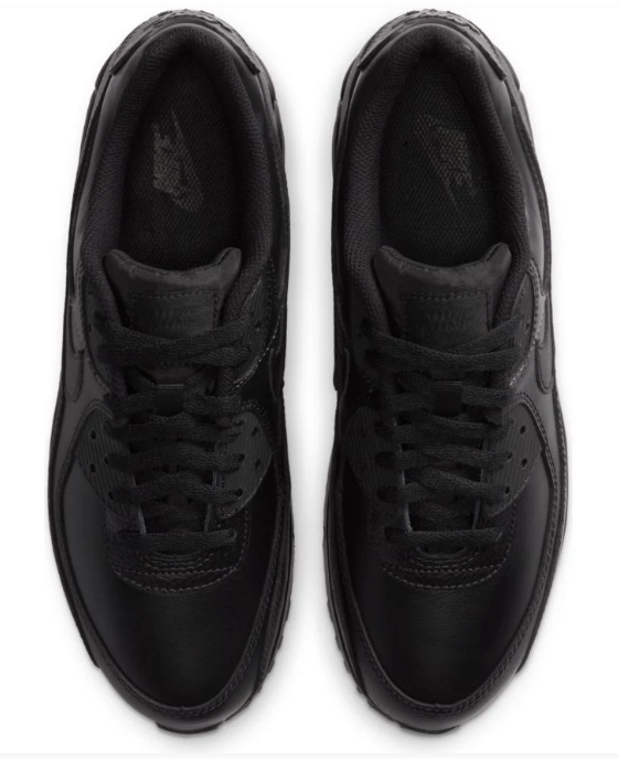 Men's Air Max 90 LTR Leather Triple Black  (131)